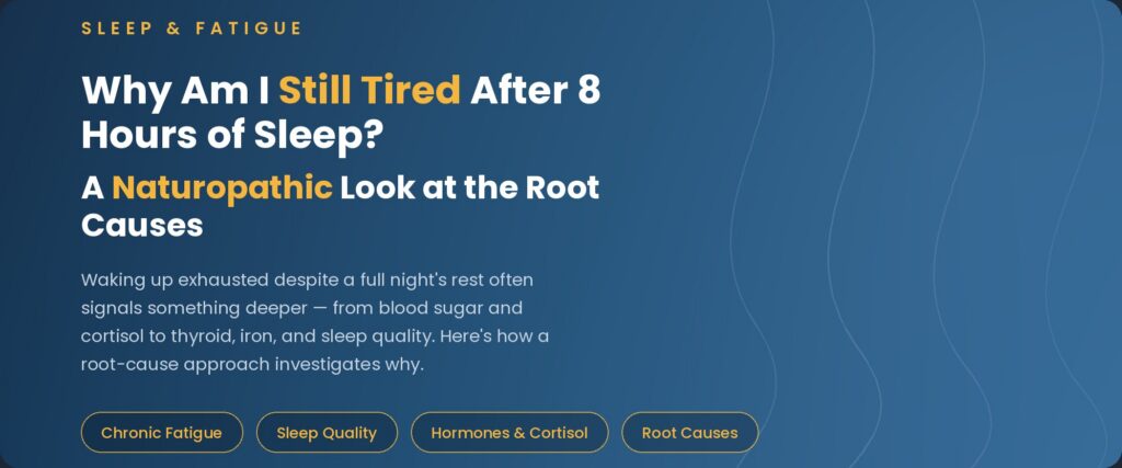 naturopathic look at sleep problems